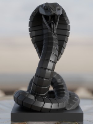 Linova Kobra Heykel Biblo Dekoratif Obje