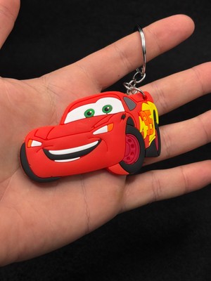 Es Silver Şimşek Mcqueen Silikon Anahtarlık
