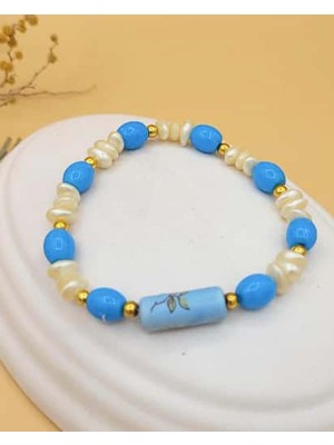 Nevoka Özel Tasarım Çiçekli Rota Bileklik