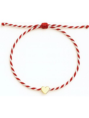 Chellomood Marteniçka Kalp Bileklik – Marteniçka Kırmızı Beyaz Şans Bilekliği