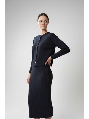 Datatek Kadın Hırka Elbise Ikili Takım - Lacivert