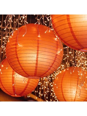 Dekoratif Çin Feneri – Kağıt Lamba - Turuncu