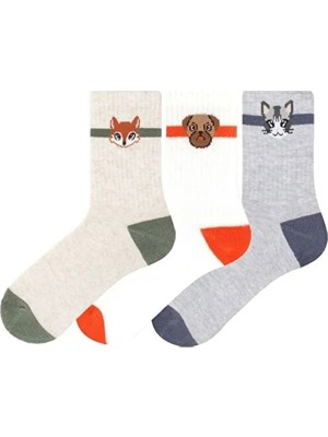 Semoor 3'lü Hayvan Desenli Tabanaltı Havlu Erkek Çocuk