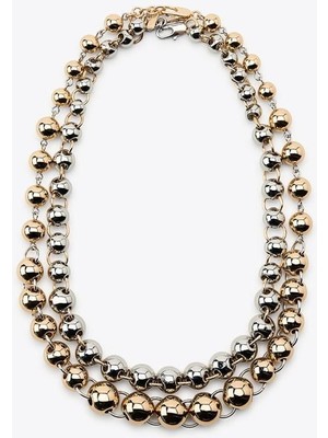 Royaleks 2'li Kombine Toplu Zincir Kolye - Çok Renkli