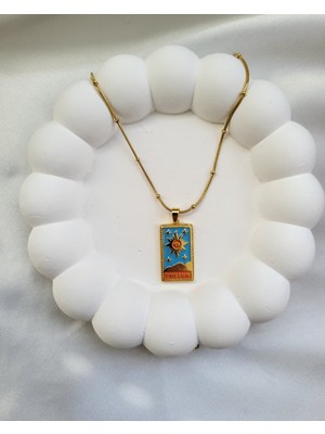 Çelik Takı The Sun Tarot Kolye Paslanmaz Çelik