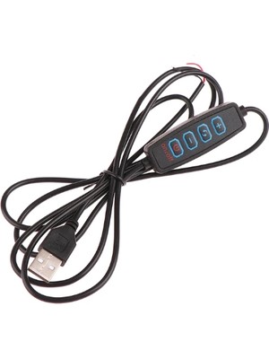 Powerr Led Aydınlatma 2 Amper 100 cm Fiş Üzerinden Dim Edilebilir Ucu Açık USB Li Siyah Renk Erkek Güç Kablosu