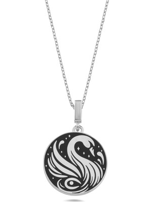 Silverize Mineli Kuğu Gümüş Kolye RZ20