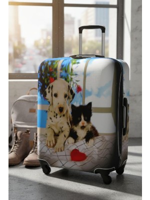 Bd Basarideri Çift Taraflı Dijital Baskılı Valiz Kılıfı 002