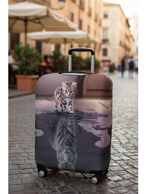 Bd Basarideri Çift Taraflı Dijital Baskılı Valiz Kılıfı 011