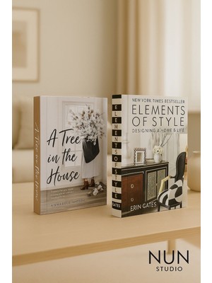 2'li Bohem Tarz Dekoratif Kitap Kutusu | Modern Salon & Ofis Dekoru | Estetik Masa Üstü Aksesuar