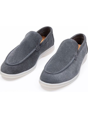 Vantaggio Shoes Loop Süet %100 Hakiki Deri Erkek Loafer Ayakkabı