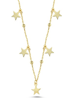 Silverize Yıldız Altın Kaplama Kolye Kly2