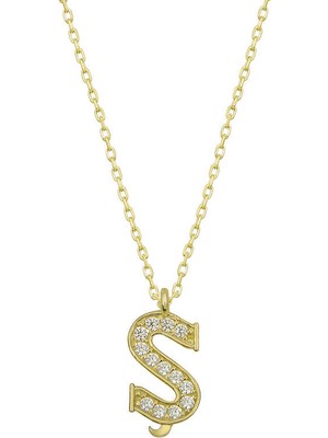 Costurera 925 Ayar Gümüş Ş Harfi Kadın Gümüş Kolye