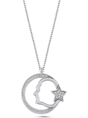 Silverize Ay Yıldızlı Atatürk Gümüş Kolye  KLY31