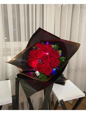 Kayzen 10 Lu Kırmızı Gül Buketi