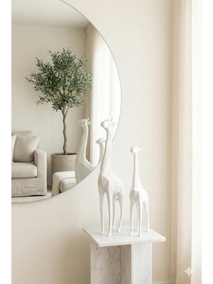 Dekoratif Siyah Zürafa Biblo Seti (2’li) – Modern Geometrik Ev & Ofis Dekoru 2'li Set Beyaz ve Siyah Renk Seçenekleri