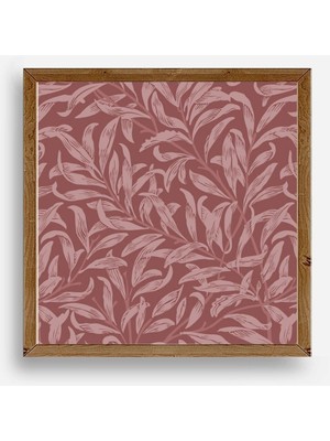 Marsilyan Yaprak Ahşap Çerçeveli Tablo 23 x 23