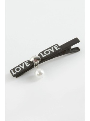 Eco Lounge Love Yazılı Inci Pens Toka