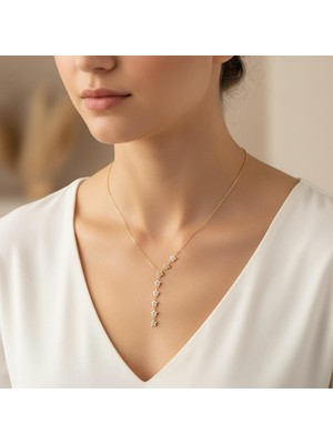 BURADABULDUN Çelik Yıldız Detaylı Y Kolye