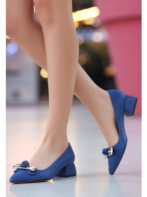 Erbilden Jies Mavi Topuklu Ayakkabı