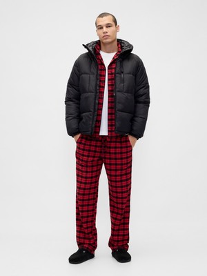 Gap Erkek Kırmızı Softest Flannel Pijama Takımı