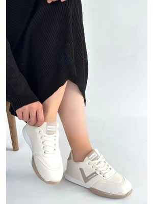 Jowen Bej Cilt Vizon Detaylı Bağcıklı Spor Ayakkabı