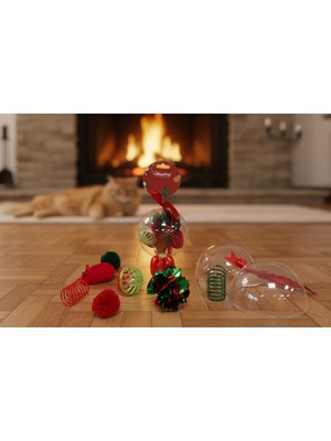 SHC4200 Yılbaşı Konseptli 8 Parça Küre Içinde Oyuncak Seti