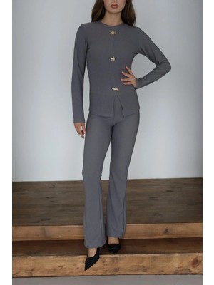 Bosel Ottoman Alt Üst Takım Gri PT510442