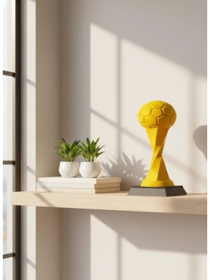 Butik Bfs Toplu Kupa Sarı 21CM Dekoratif Ödül Tasarım Biblo