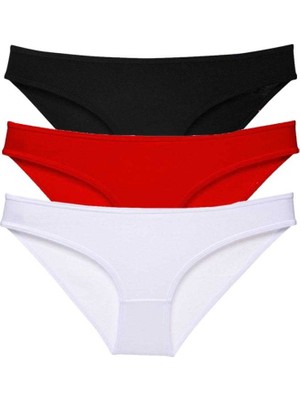 Leopardess 3 adet Süper Eko Set Likralı Kadın Slip Külot