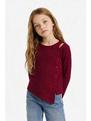 DeFacto Kız Çocuk Yılbaşı Temalı Uzun Kollu Tişört G5454A825WN