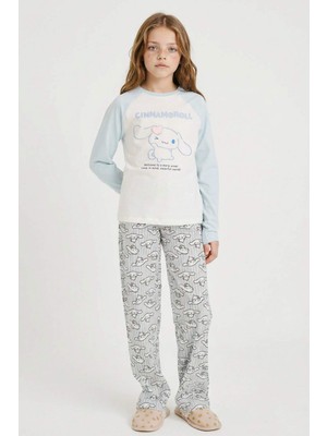 DeFacto %100 Pamuklu Cınnamoroll Beli Lastikli Pijama Takımı Kız Çocuk G3296A825WN