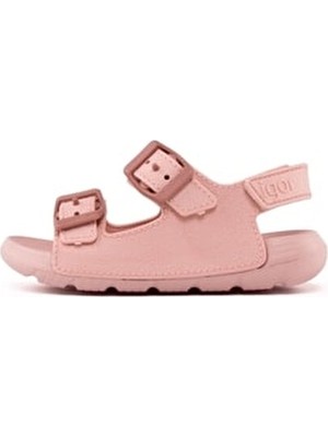 Igor S10299 Maui Kız Çocuk Sandalet Pudra Renk Bantlı Tasarım Tekstil Malzeme ile Yazlık