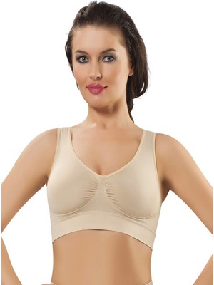 Elma Shop Ten Dikişsiz Kadın Pedli Sütyen Korse