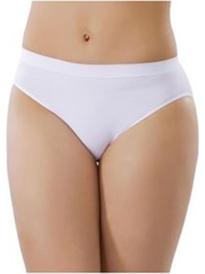 Elma Shop Beyaz Kadın Dikişsiz Külot Korse