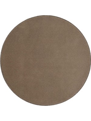 Cool Halı Monet Vizon Kahverengi Düz Renk Kalın Yuvarlak Halı Parlak Dokulu Ofis Giriş Balkon Antre Hol Halısı