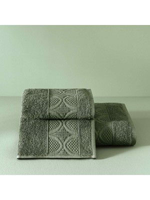 Taç Boutique Taç Butik Patagonya Pamuk Yüz Havlusu Haki 50x85