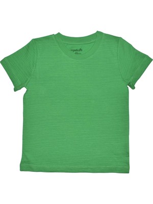 Organickid Basic Erkek Çocuk Flamlı Yeşil Kısa Kol T-Shirt