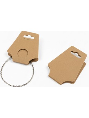 Esila Kağıtçılık 100 Adet Kraft Takı Kartı 12.2×5x3 cm – Küpe Kolye Bileklik Sunum Kartı | Kraft Takı Sergi Kartı