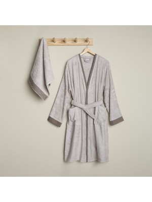 Linens Tesso Bambu S/m Bornoz Seti Stone