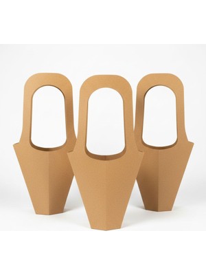 Esila Kağıtçılık 1000 Adet Şişe & Çiçek Taşıma Kraft Çantası – Dekoratif Buket ve Saksı Çanta