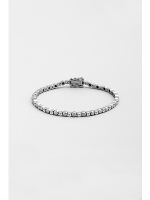 So CHIC Venüs 18 Ayar Beyaz Altın Kaplama Gümüş Tasarım Bileklik