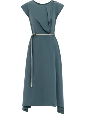 Kameya Kemerli Asimetrik Elbise 25S40765