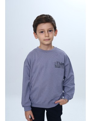 Toontoy Erkek Çocuk Göğüsü Yazı Baskılı Sweatshirt