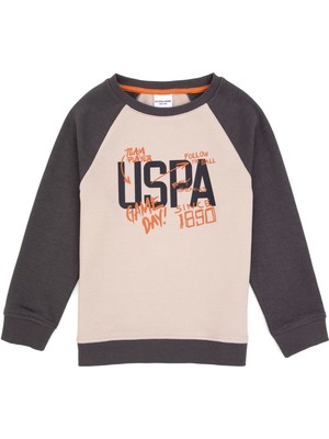 U.S. Polo Assn. Erkek Çocuk Gri Bisiklet Yaka Sweatshirt 50316542-VR024