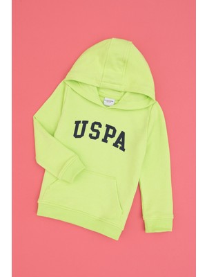 U.S. Polo Assn. Erkek Çocuk Yeşil Kapüşonlu Basic Sweatshirt 50314005-VR020
