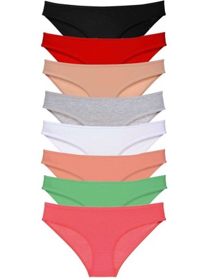 Leopardess 8 adet Süper Eko Set Likralı Kadın Slip Külot