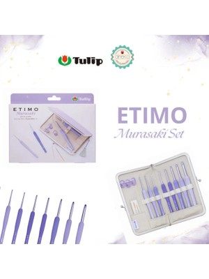 Tulip Etimo Murasaki Alüminyum Tığ Seti Murasaki Mor Renk 1 Parça Yumuşak Sap Özelliği