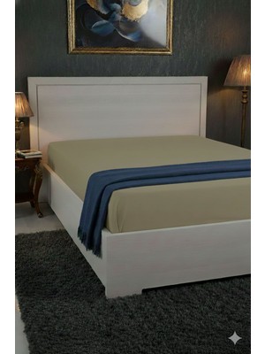 Favora %100 Pamuk Ranforce Premium King Size Lastikli Çarşaf - Bej