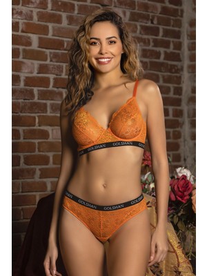 Leopardess Golshan Gaudi Brazilian Slip, Kadın Dantel Brezilyan Turuncu Külot